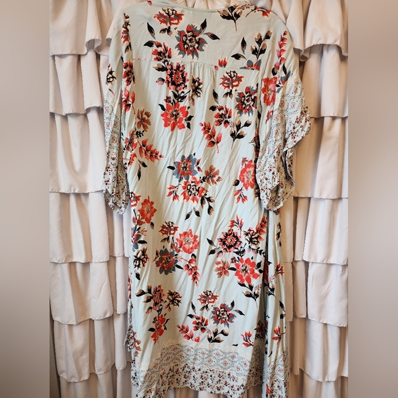 Women's Angie Bohemian Gypsy Long Duster Kimono Size Medium - Picture 3 of 3